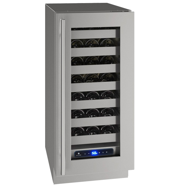 U-Line - 15" 28-Bottle Built-in/Freestanding 5 Class Slide & Secure™ Wine Cooler (UHWC515)