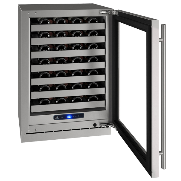 U-Line - 24" 49-Bottle 5 Class Slide & Secure™ Built-in/Freestanding Wine Cooler (UHWC524)