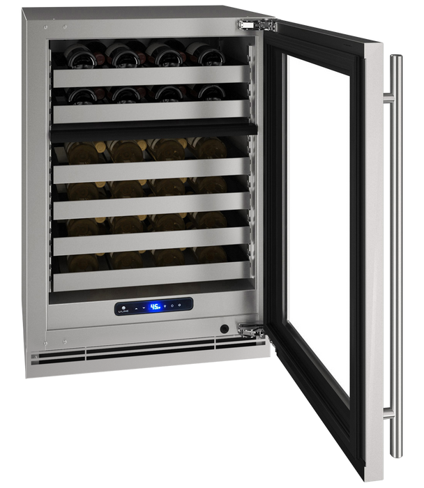 U-Line - 24" 42-Bottle 5 Class Slide & Secure™ Dual-Zone Wine Cooler (UHWD524)