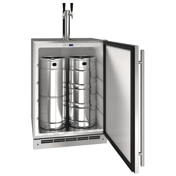 U-Line - 24" Outdoor Keg Refrigerator in Solid Stainless Steel (OKR124)