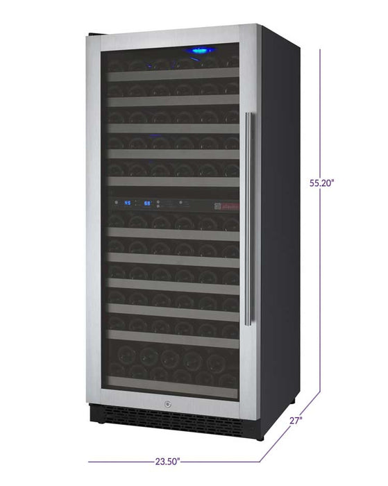 Allavino - 24"  121-Bottle Dual-Zone FlexCount II Tru-Vino Wine Cooler (AO VSWR121)