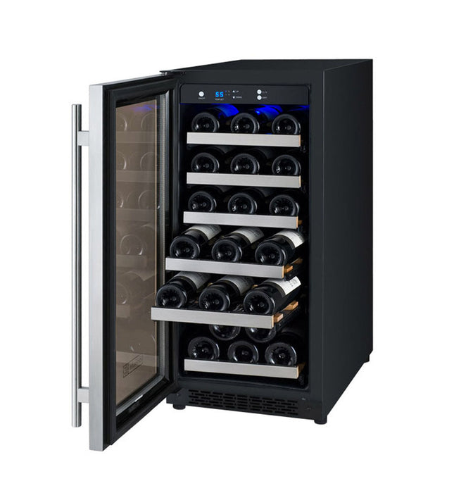 Allavino - 15"  30-Bottle Single-Zone FlexCount II Tru-Vino Stainless Steel Wine Cooler (AO VSWR30)