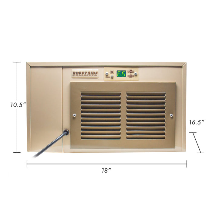 Breezaire - 18" Compact Cabinet Wine Cellar Cooling Unit, 3 Amps (WKCE 1060)