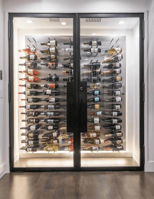 Ultra Wine Racks Fusion HZ Label Out Wine Wall White Acrylic (4 Foot)