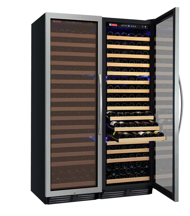 Allavino - 48"  348-Bottle Dual-Zone FlexCount Classic II Tru-Vino Side by Side Stainless Steel Wine Cooler (BF 2X-YHWR174-1S20)