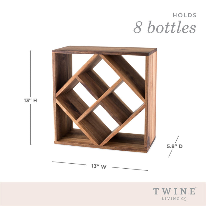 Acacia Wood Lattice Wine Rack by Twine® (5911)