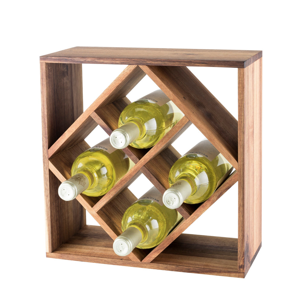 Acacia Wood Lattice Wine Rack by Twine® (5911)