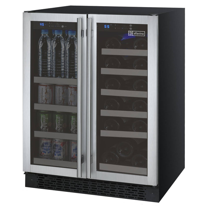 Allavino - 24"  18-Bottle/66 Can Dual-Zone Wine & Beverage Center (AO VSWB-2SF20)