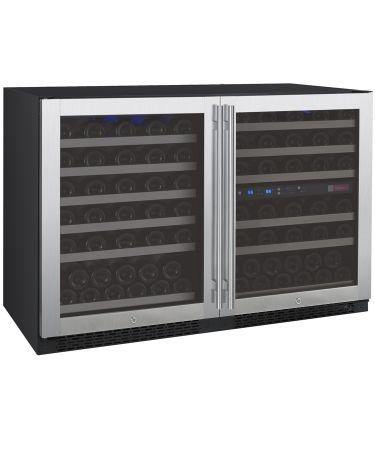 Allavino - 47"  112-Bottle Three-Zone FlexCount II Tru-Vino Side by Side Stainless Steel Wine Cooler (BF 3Z-VSWR5656-S20)