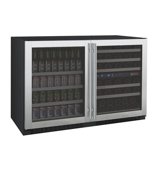 Allavino - 47"  56-Bottle/124 Can FlexCount II Tru-Vino Side by Side Stainless Wine & Beverage Center (BF 3Z-VSWB24-3S20)