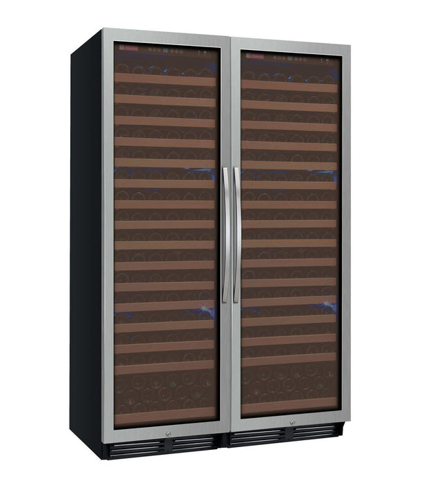 Allavino - 48"  348-Bottle Dual-Zone FlexCount Classic II Tru-Vino Side by Side Stainless Steel Wine Cooler (BF 2X-YHWR174-1S20)