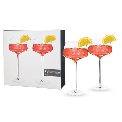 Angled Crystal Amaro Spritz Glasses by Viski® (9428)