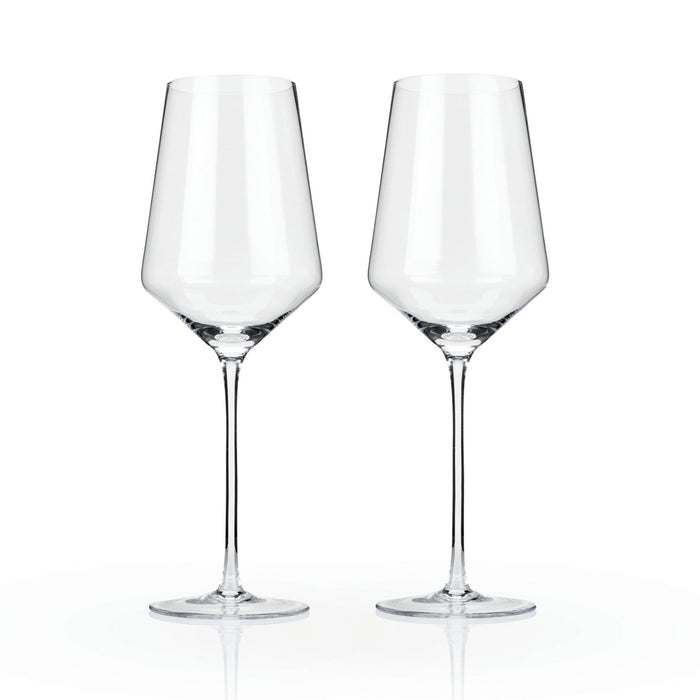 Angled Crystal Bordeaux Glasses by Viski® (4531)