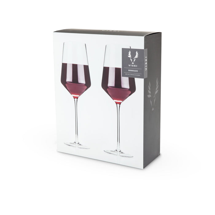 Angled Crystal Bordeaux Glasses by Viski® (4531)