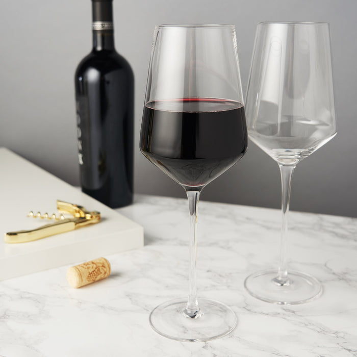 Angled Crystal Bordeaux Glasses by Viski® (4531)