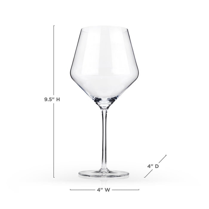 Angled Crystal Burgundy Glasses by Viski® (4532)