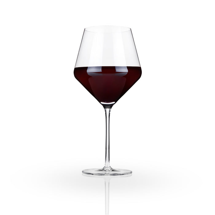 Angled Crystal Burgundy Glasses by Viski® (4532)