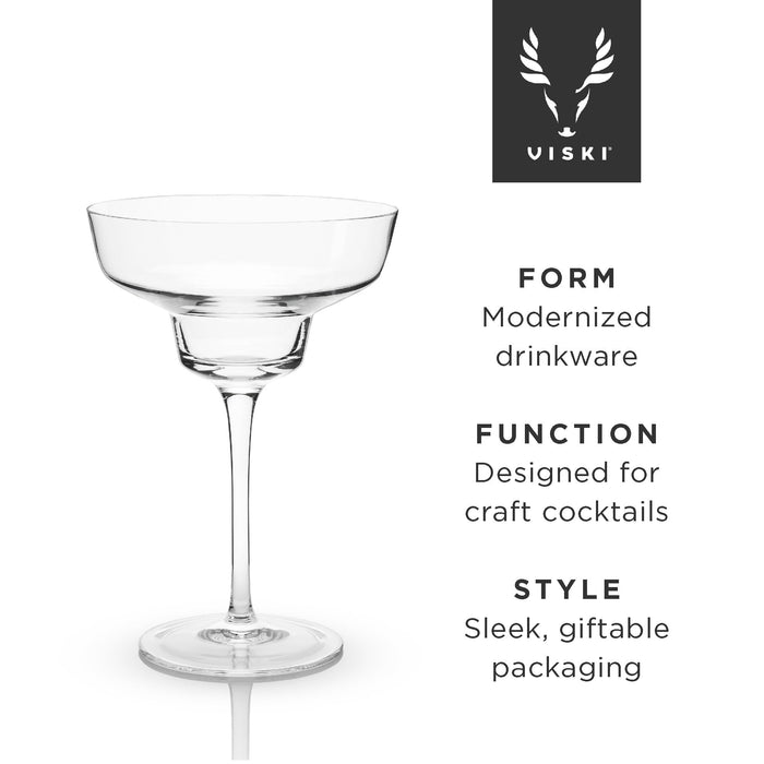 Angled Crystal Margarita Glasses by Viski® (5253)