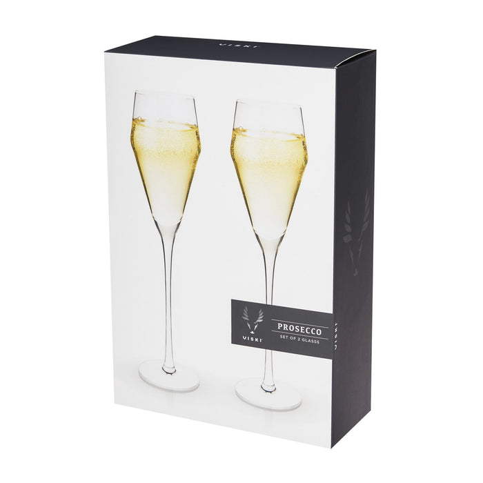 Angled Crystal Prosecco Glasses by Viski® (9426)