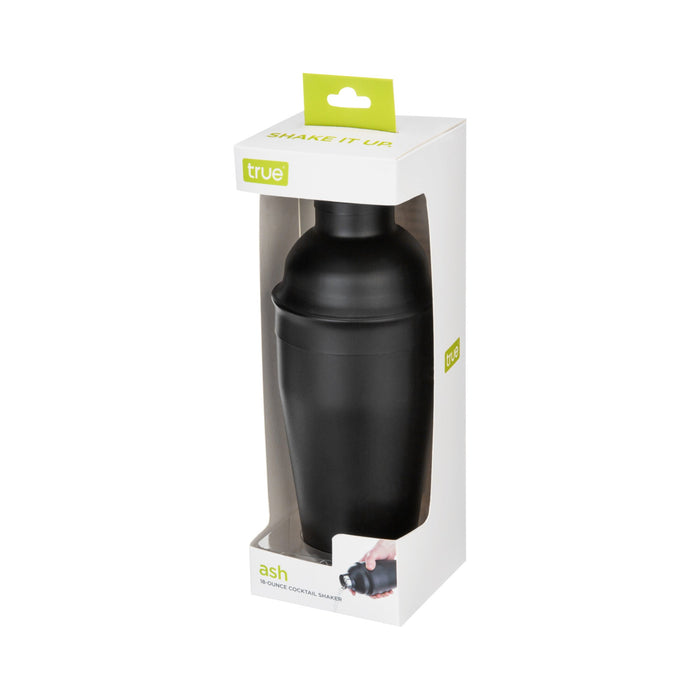 Ash: 18-Ounce Matte Black Cocktail Shaker by True (7867)