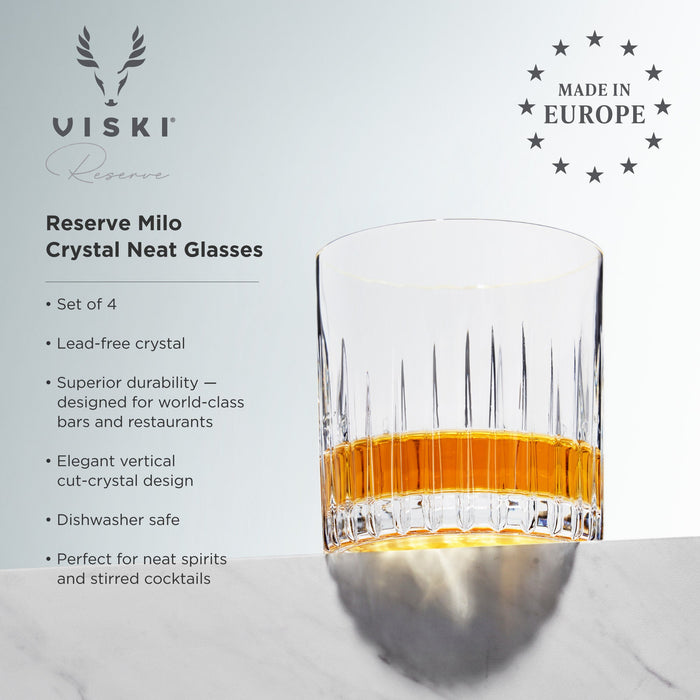 Reserve Milo Crystal Neat Glasses Viski® (10106)