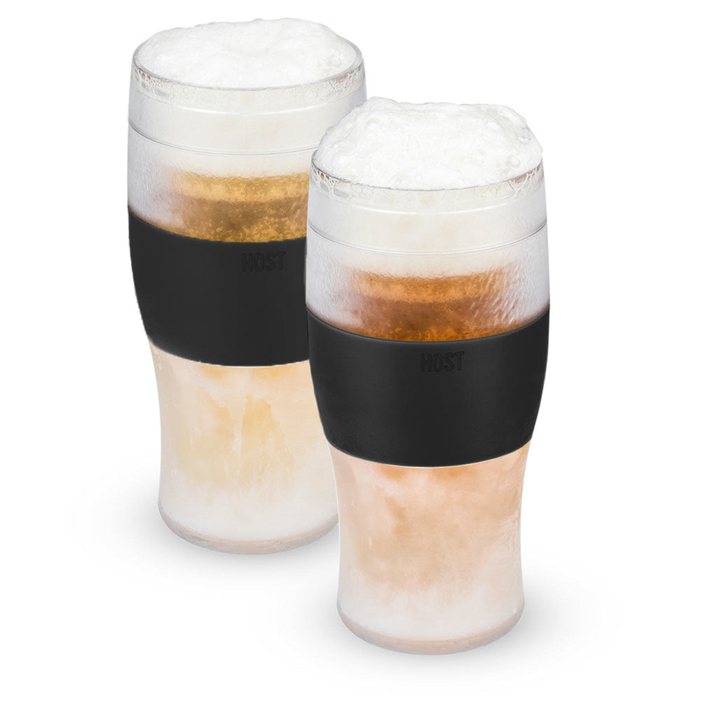 Beer FREEZE™ Cooling Cups in Black (set of 2) by HOST® (10244)