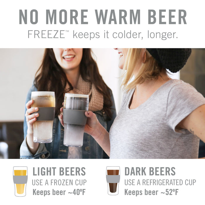 Beer FREEZE™ Cooling Cups in Black (set of 2) by HOST® (10244)