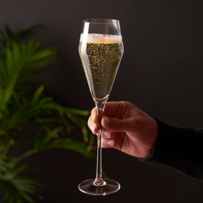 Angled Crystal Prosecco Glasses by Viski® (9426)