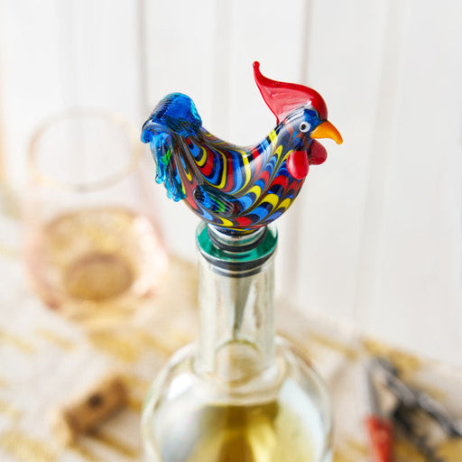 Rooster Glass Bottle Stopper by Twine® (0397)