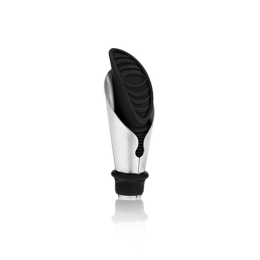 Duo Bottle Stopper And Pour Spout in Black by True (0402)