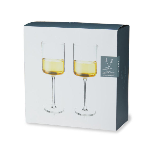 Laurel White Wine Glasses by Viski (10891)