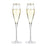 Gold-Rimmed Crystal Champagne Flutes by Viski® (4894)