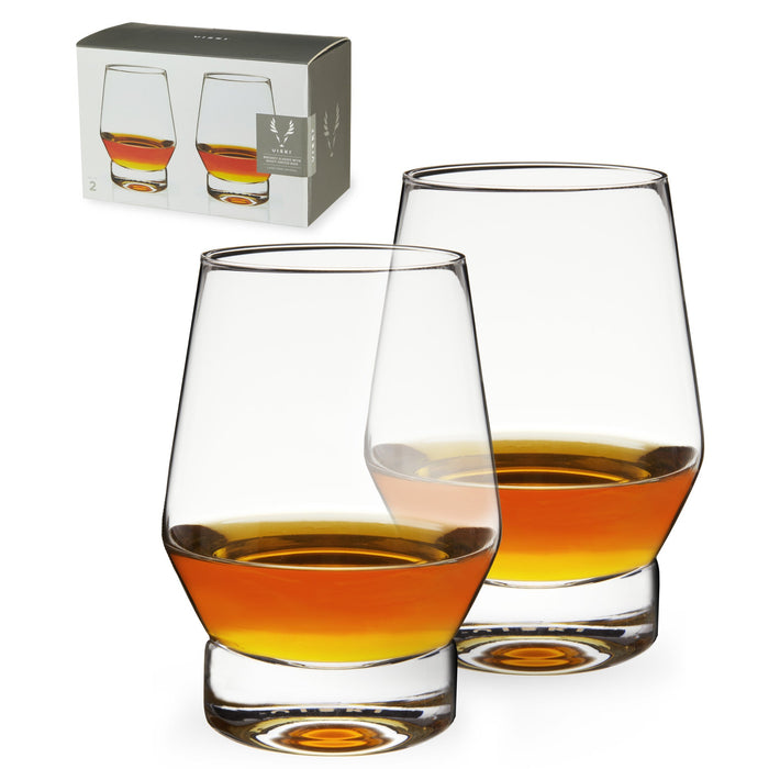 Heavy Base Crystal Whiskey Glasses by Viski (11020)