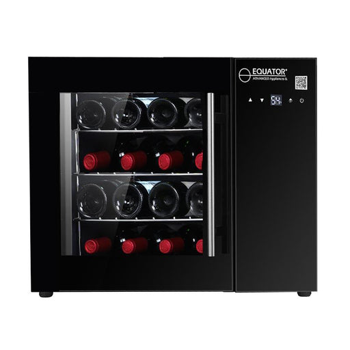 Equator Advanced Appliances - 25" 16-Bottle Single-Zone Sleek Black Wine Cooler (WR 16)