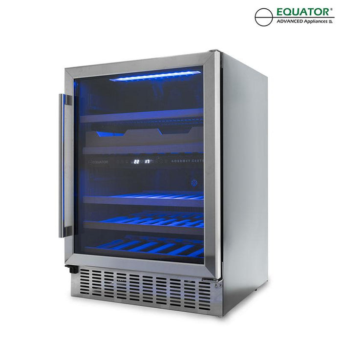 Equator Advanced Appliances - 24" 43-Bottle Dual-Zone Stainless Steel Wine and Beverage Center (GC 43)