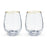 Starlight Stemless Wine Glass Set by Twine® (10484)