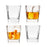 Square Rocks Glass, Set of 4 by True (11163)