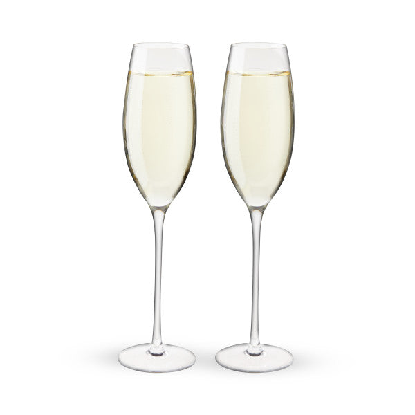 Linger Crystal Champagne Flute Set by Twine (10756)