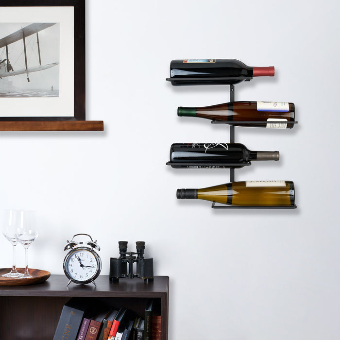 Four Bottle Wall Mounted Wine Rack by True (7688)