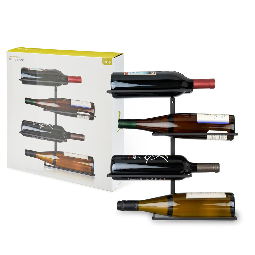 Four Bottle Wall Mounted Wine Rack by True (7688)