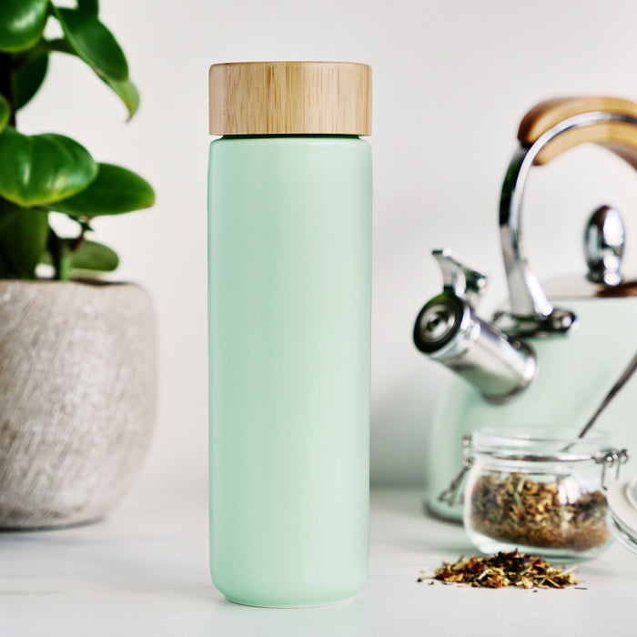 Tatyana Ceramic To-Go Infuser Mug in Turquoise by Pinky Up (10922)