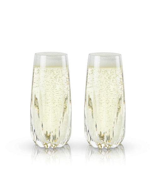 Cactus Crystal Stemless Champagne Flutes by Viski® (5318)