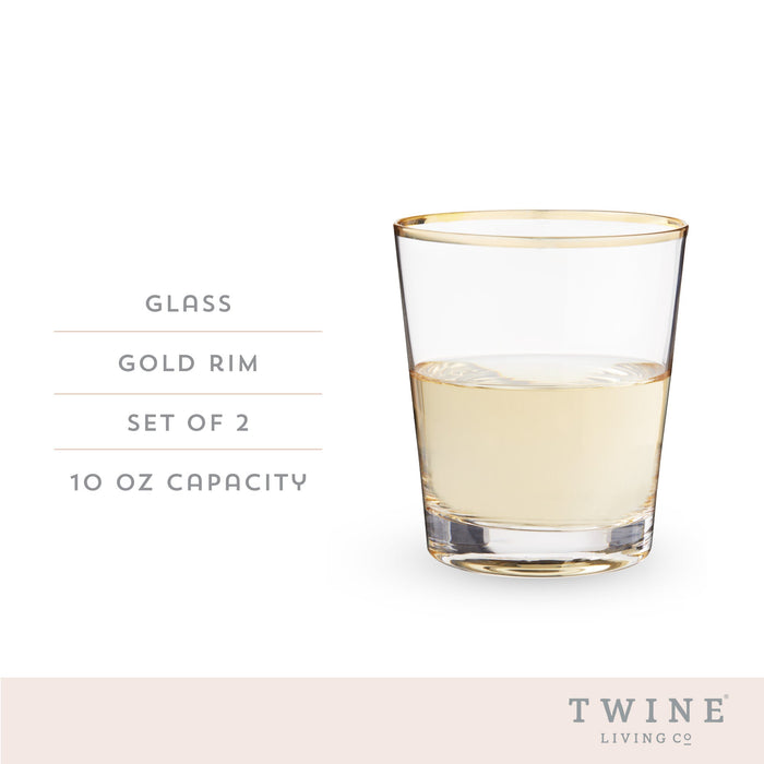 Gilded Glass Tumbler Set by Twine Living® (10757)