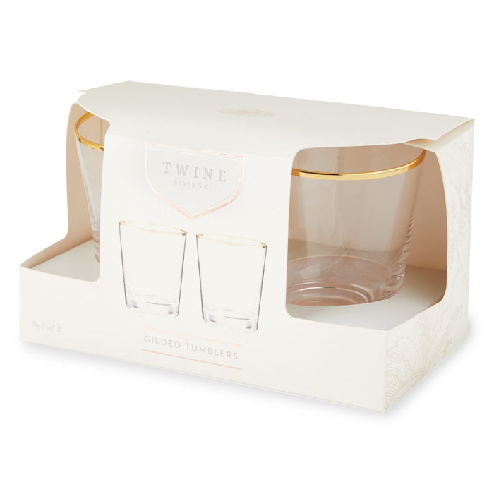 Gilded Glass Tumbler Set by Twine Living® (10757)