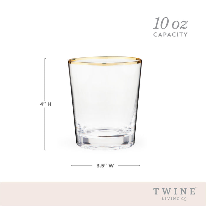 Gilded Glass Tumbler Set by Twine Living® (10757)