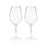 Gilded Stemmed Wine Glass Set by Twine Living® (10760)