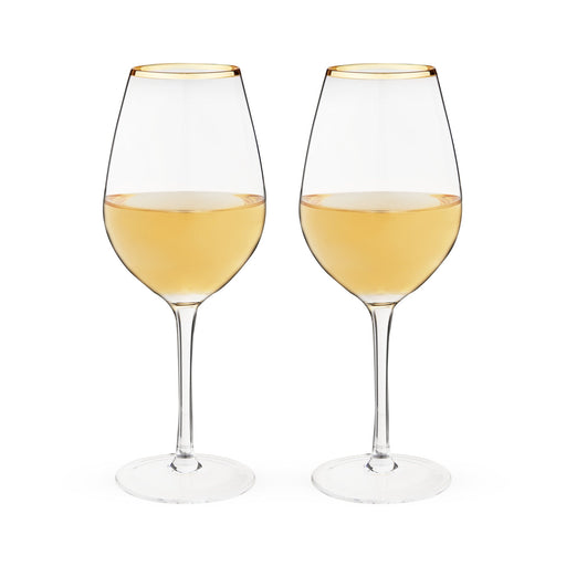 Gilded Stemmed Wine Glass Set by Twine Living® (10760)