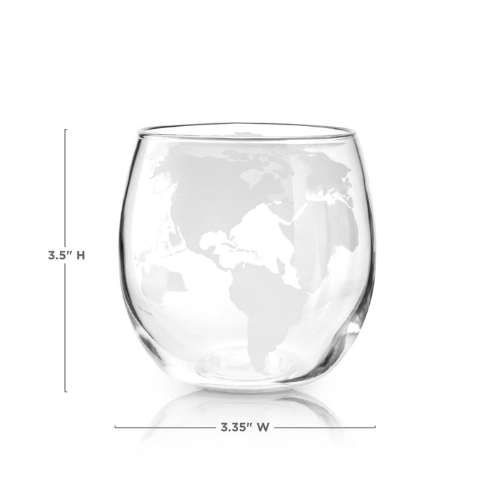 Globe Whiskey Tumblers by Viski® (9039)