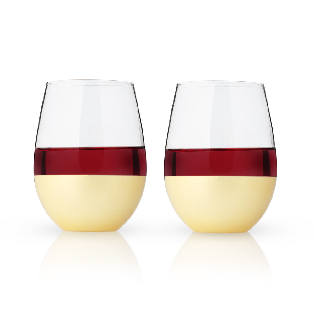 Gold-Dipped Wine Tumblers by Viski (10289)