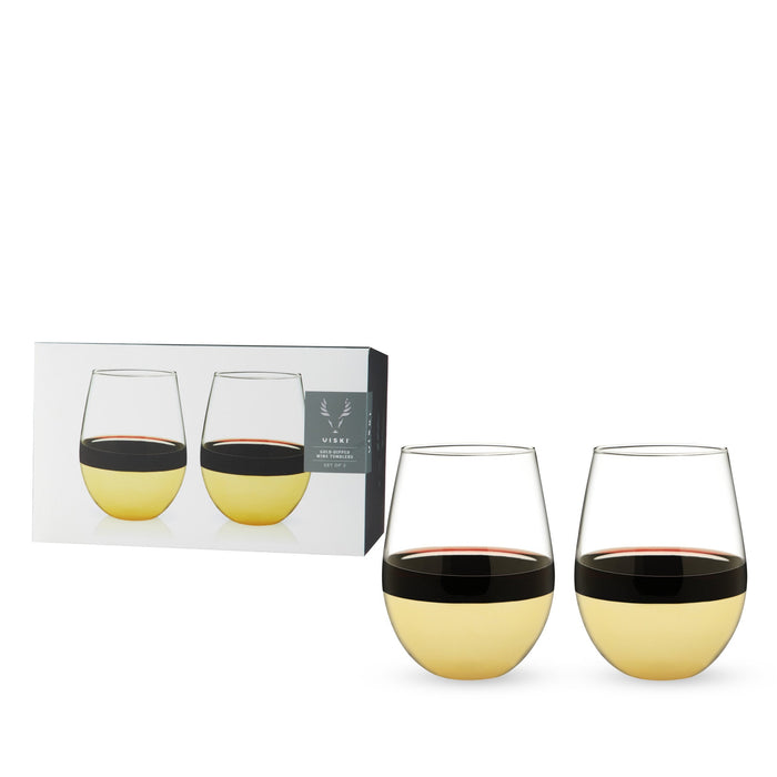 Gold-Dipped Wine Tumblers by Viski (10289)